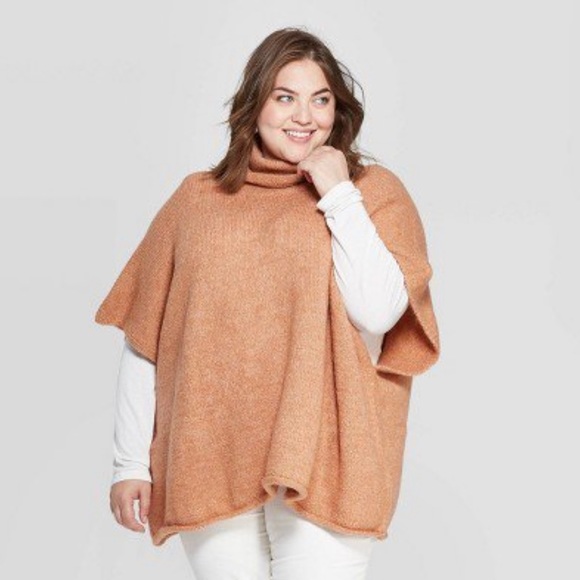 Universal Thread Plus Size Women's Poncho Sweater OSFM Plus - Picture 2 of 4